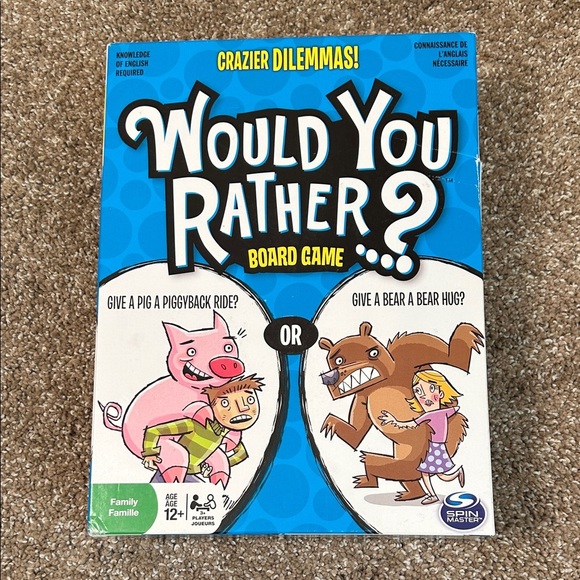 Would You Rather? Board Game - Blue party game teens/adults like new never used - Picture 2 of 6